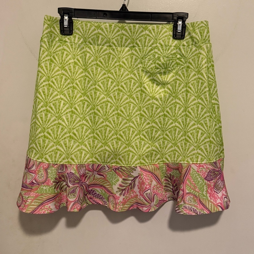 Stella Parker Golf Collection Green and Pink Patterned Women's Skirt - Picture 2 of 6